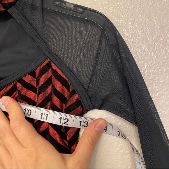 WEISSMAN Balera Dance costume Long Sleeve Chevron cutout Leotard MT10757 MC - Picture 8 of 12